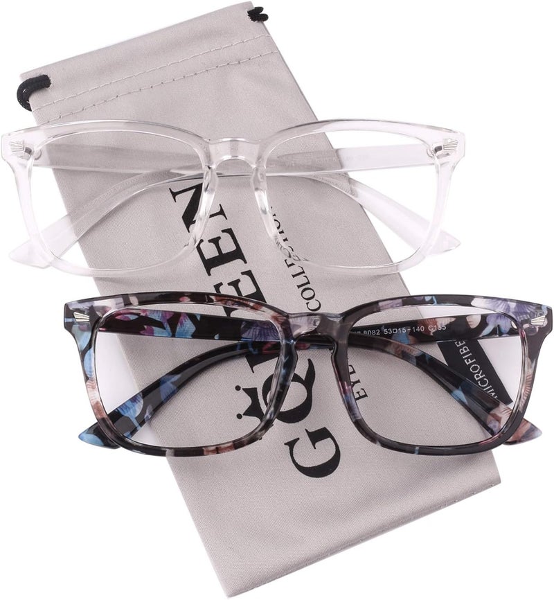 GQUEEN Fashion Glasses Non Prescription Fake Glasses for Women Men Clear Lens Square, 201582 - Image 1